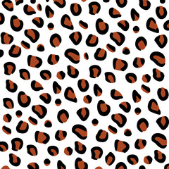 Leopard brown pattern design, vector illustration background