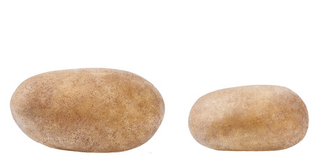 Fototapeta na wymiar fresh raw potatoes isolated on white background.