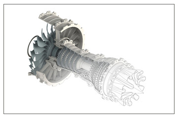 3D design of a turbine.