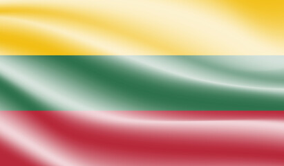 Grunge Lithuania flag. Lithuania flag with waving grunge texture. Vector background.