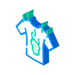 dirty clothes smell isometric icon vector illustration