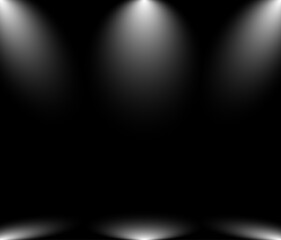Fototapeta na wymiar Empty black gradient studio room background. backdrop light inte