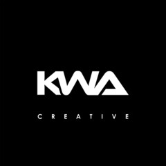 KWA Letter Initial Logo Design Template Vector Illustration - obrazy, fototapety, plakaty