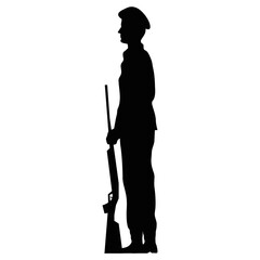 soldier with rifle silhouette icon
