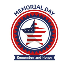 memorial day celebration star seal