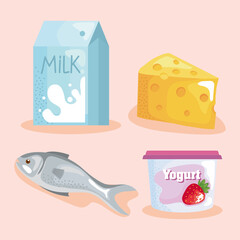 fresh healthy food dieting icons