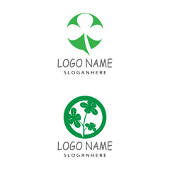 Fototapeta premium Clover Logo Template vector symbol nature