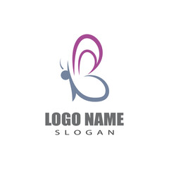 Fototapeta premium Beauty Butterfly logo Vector icon design