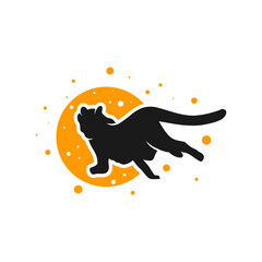 running cheetah animal logo