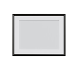 Realistic picture frame isolated on white background, 3d illustration.