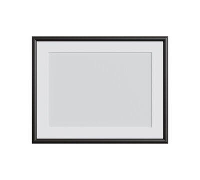 Realistic picture frame isolated on white background, 3d illustration.
