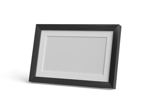 Blank photo frame isolated on white background, 3d illustration.