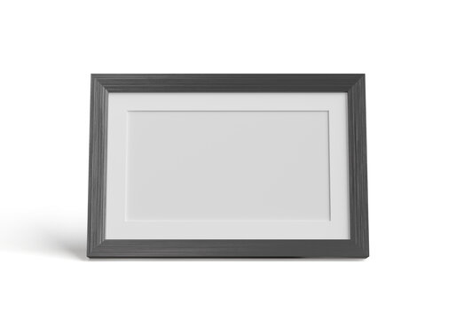 Blank photo frame isolated on white background, 3d illustration.