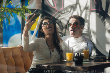 Co-workers spending time together on a break while working on a project on a lovely sunny day.