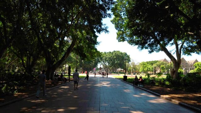 Time Lapse: People And Archibald Fountain At Hyde Park