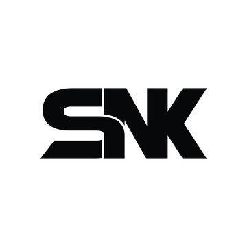 SNK letter monogram logo design vector