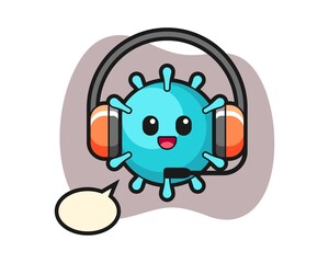 Virus cartoon as a customer service