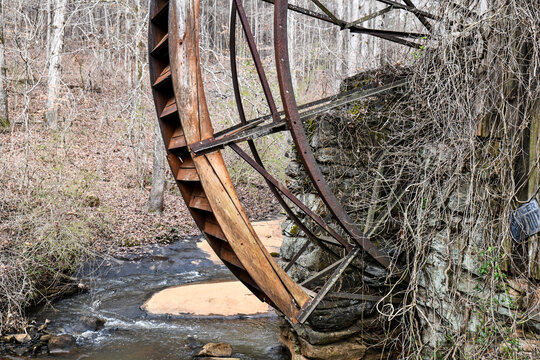 Historic And Abandoned Saw Mill On The River