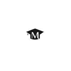 letter M education logo school