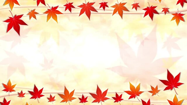Maple frame line loop above under bright background