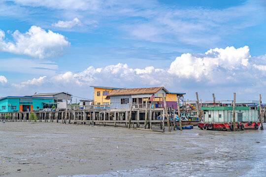 Coastline of Crab Island, Palau Ketam Island in Malaysia