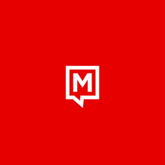  Logo Box M letter logo Design