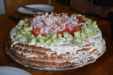 Tusenbladstårta, translated means thousand leaves torte, Delicious Swedish dessert that looks very...