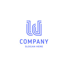 Simple and Minimalist Line Art Letter W Logo