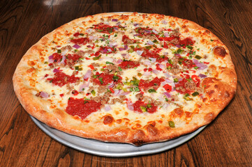 Sausage Pepper and Onion Pizza