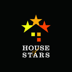 Star house logo template