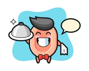 Character mascot of soap as a waiters