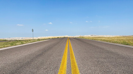 road in the Badlands South Dakota