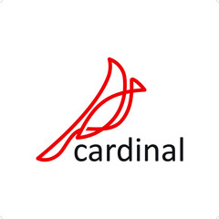 Cardinal bird logo template