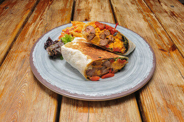 Beef or Steak Wrap