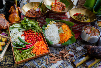Variety of Colourful Ramadan or Arabic Food 