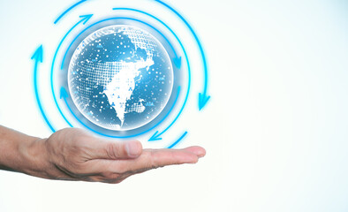 Concept of caring for and protecting our planet