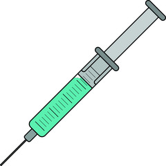 Fototapeta premium Simple injection colored symbol for medical
