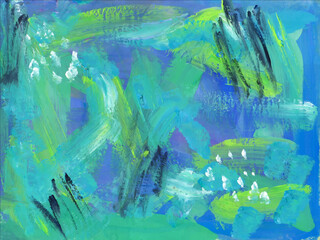 Blue Green Abstract Background