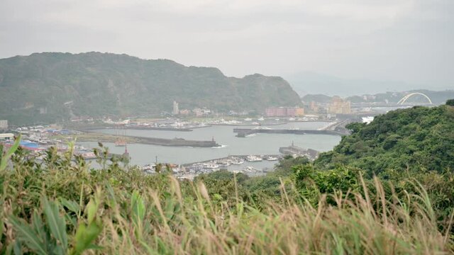 A peaceful view of Badouzi Fishing Harbor.