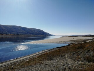 lake and mountains