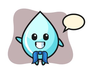 Character mascot of water drop as a sailor man