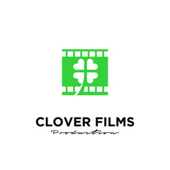 Fototapeta premium clover film movies logo icon design