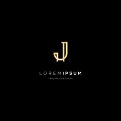 zodiac sign leo, initial Letter J logo design