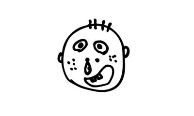 間抜けな男の子の顔