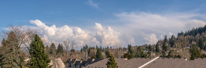 Clouds formation and atmospheric changes Oregon.