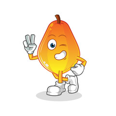 papaya young boy character. cartoon mascot vector