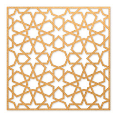 Laser Cutting Template. Decorative Panel. Middle Eastern Geometric Pattern.