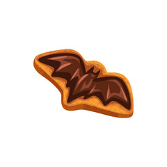 Chocolate candy with praline and ganache filling isolated whole sweets. Vector choco sweets, confectionery food, brown dessert with nougat, holiday treat, Belgian or Swiss choco, triangle shape