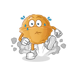 walnut running illustration. character vector
