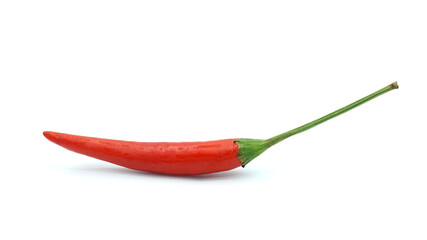 Red chili pepper, Hot spice seasoning, Ingredients for spicy food, Isolated on white background